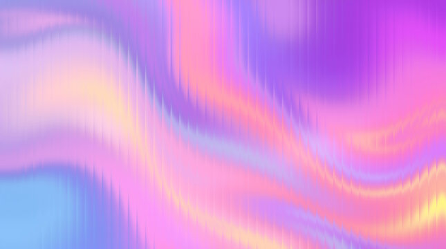 Holographic foil background with pastel colors and wavy pattern