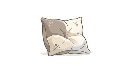 Naklejka premium Comfortable Soft Cushion for Relaxation and Sleep.