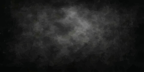 A dark and atmospheric black and white grunge background featuring a dramatic explosion of smoke and mist swirling across a stormy night sky © Asad Visuals