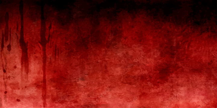 A dark, textured red grunge background with an old, dirty vintage paper wall pattern and grungy rust accents for a retro design backdrop