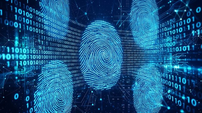 Glowing Digital Fingerprints Floating Among Binary Code in Cybersecurity Network