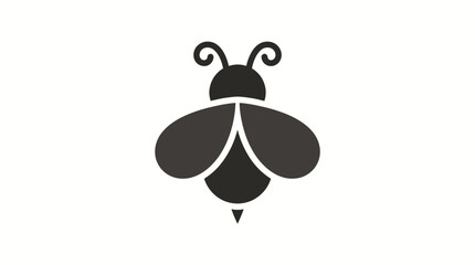 Minimalist black bee logo icon silhouette for branding, graphic design, and insect illustration © Syafril
