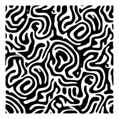 Fototapeta premium Abstract Black and White Maze Pattern for Graphic Design and Artistic Backgrounds
