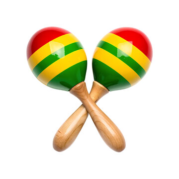Colorful Maraka Crossed Percussion Instruments