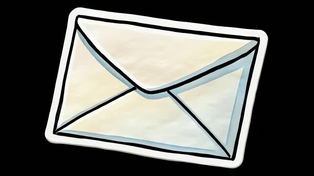 Animated envelope icon representing email communication.
