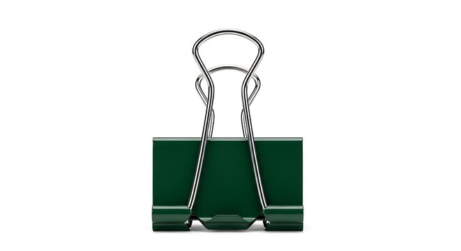 Simple stapler icon with paper clip