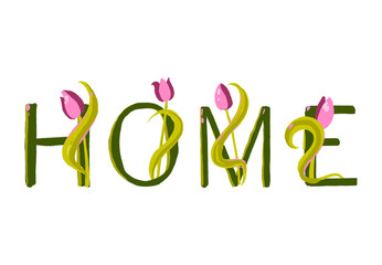 Fototapeta premium Whimsical illustration of the word 