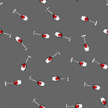 seamless pattern merlot wine glass cartoon. pinot cabernet, zinfandel syrah, sauvignon riesling merlot wine glass sign vector
