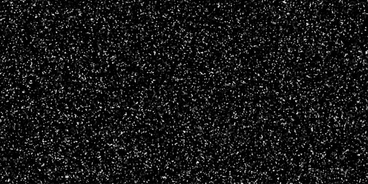 Minimalist white and black speckle texture, terrazzo flooring consists of chips of marble texture. random ink dots, black background, subtle grain pattern, abstract monochrome design.