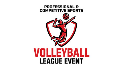 Obraz premium Dynamic Volleyball Action Showcasing Professional League: A Visual Sports Illustration