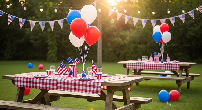 Patriotic backyard 4th of july party decorations and independence day celebration ideas
