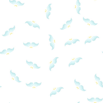 pattern halo wing angel cartoon. outline cupid, sketch heaven, eagle cute halo wing angel sign. seamless symbol vector illustration