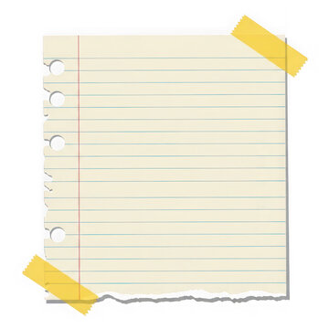 Empty sticky note with yellow corner flags on blank paper