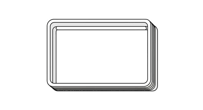 Rounded rectangular frame line art icon
