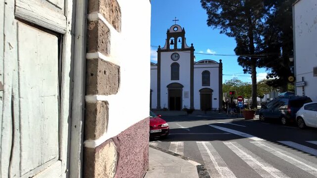 San Bartolome de Tirajana Church and Traditional Street Gran Canaria