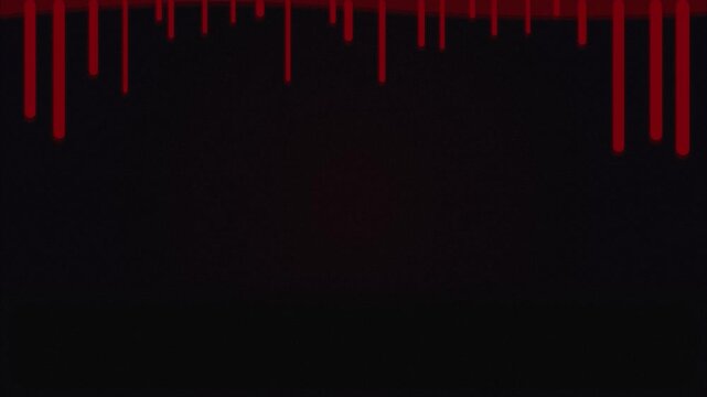 Red blood dripping down a black wall in a dark cinematic horror style for suspenseful thriller graphic overlays