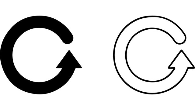 Set Of Circular Refresh And Reload Arrow Icons