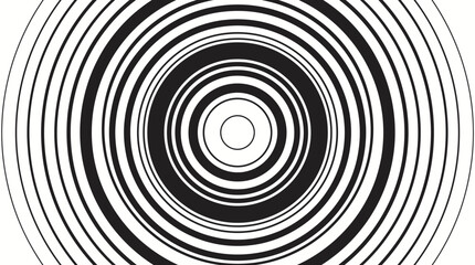 Fototapeta premium Black and white optical illusion circles.