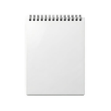 Simple spiral notebook with blank pages and lined border