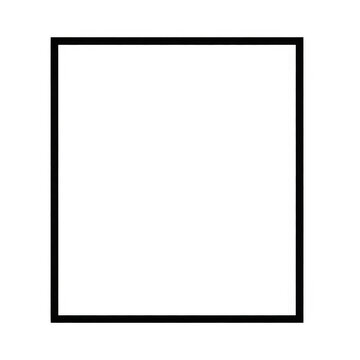 Simple geometric square icon with clean black border