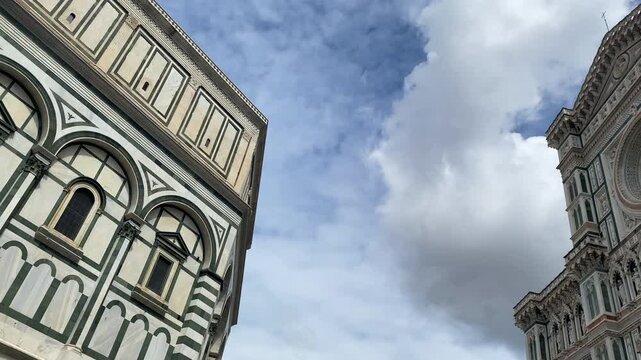 Baptistery,Cathedral of Santa Maria del Fiore and Giottos Bell Tower, Florence, Tuscany, Italy