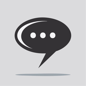 Speech bubble icon with ellipsis