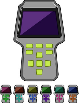 scan car diagnostic scanner cartoon. computer vehicle, check system, code reader scan car diagnostic scanner sign colorful illustration