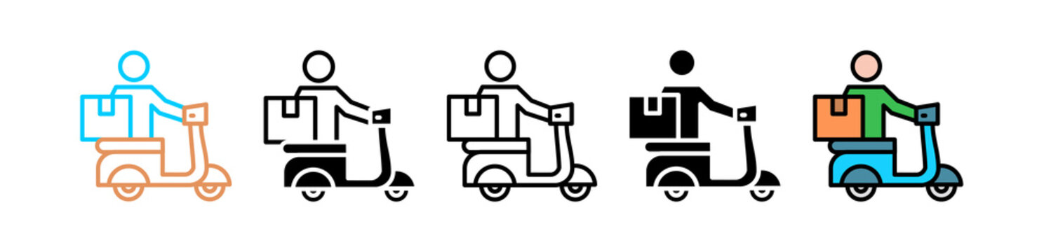 Delivery Bike multyple icon