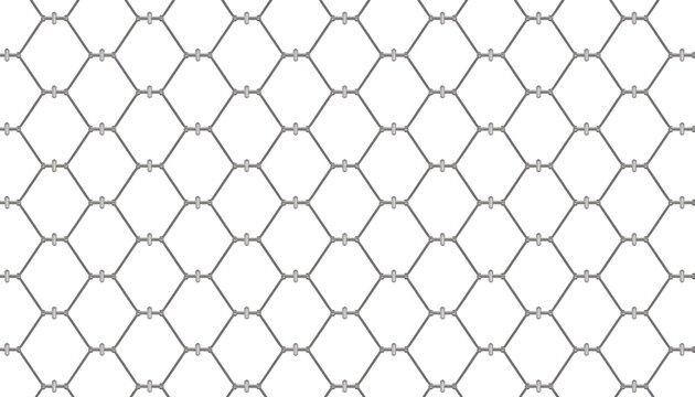 Closeup abstract wire mesh diamond grid pattern with metallic lattice texture for industrial background