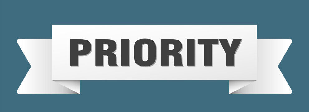 priority ribbon isolated on transparent background. priority ribbon
