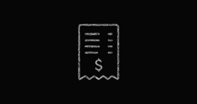 Sketch receipt icon animation - smooth progressive reveal