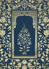 wedding card design, paisley floral pattern , India  © SIRIUS*