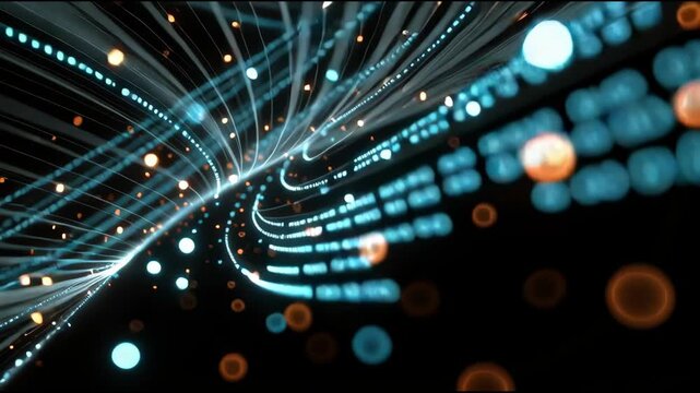 Abstract AI Data Stream Technology Background