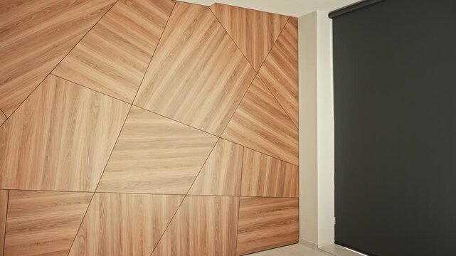 Refined And Contemporary Interior Emphasizing Diagonal Herringbone Hardwood And Understated Lighting Design
