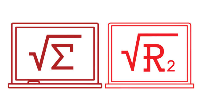 math whiteboards with formulas line art mathematics equations symbols sigma