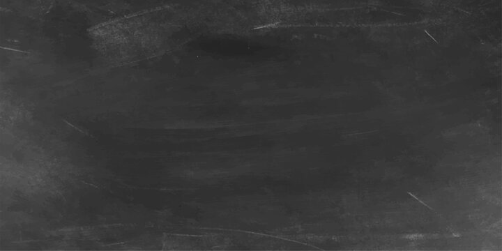 Blackboard with chalk on dark grunge vintage chalkboard textured background with blank empty design and rough old surface pattern