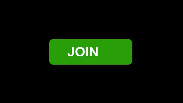 Interactive join button click animation with mouse cursor pointer on green ui for website sign up conversion and digital marketing call to action strategy concept