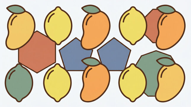 Vector Art Lemon Mango