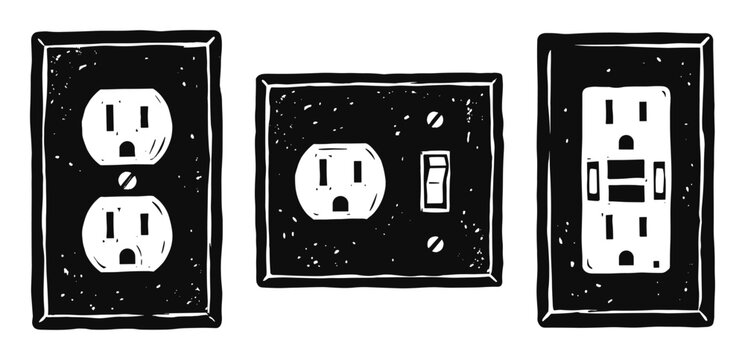 Electrical outlets and light switch for home power supply