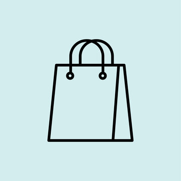 Simple vector icon of a paper shopping bag. Ideal for fashion, retail, and ecommerce branding.