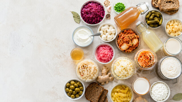 Colorful display of various foods