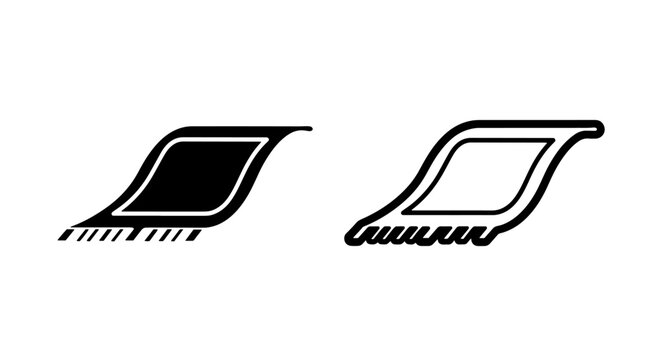 Magic Carpet Icon with Tassels - Fantasy Transportation Vector