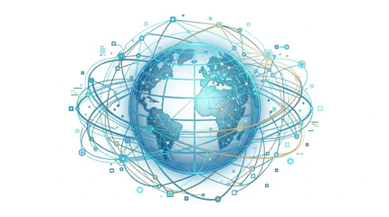 Digital Globe Network Connection Global Communication Technology. © andi