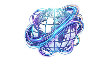 Digital Globe Network Connection Abstract Concept. © andi