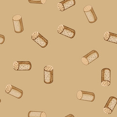 Fototapeta premium seamless pattern glass wine cork bottle cartoon. wood kitchen, vine food, gourmet stopper glass wine cork bottle sign vector