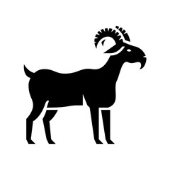 Fototapeta premium goat glyph icon. goat silhouette illustration.
