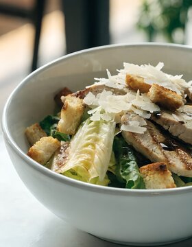 Healthy Continental Caesar Salad Food Shoot