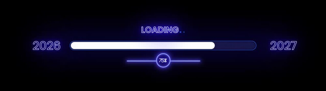 New year 2027 Year changing loading bar from 2026 to 2027, new year transfer 2026 to 2027, happy new year 2027 Welcoming 