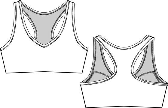 sports bra vector sketch