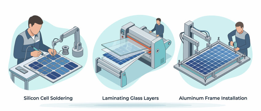 Solar Panel Manufacturing Process Industrial Engineering Activity